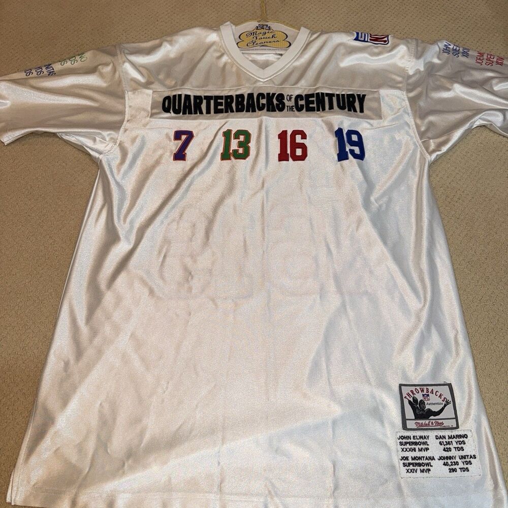 QUARTERBACKS OF THE CENTURY Mitchell & Ness NFL Throwbacks 2004 Jersey Size 56